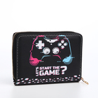 Кошелёк детский GAME, на молнии, «Выбражулька», 13×2×9×5 см, чёрный - Фото 1