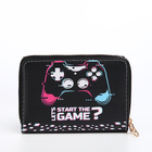 Кошелёк детский GAME, на молнии, «Выбражулька», 13×2×9×5 см, чёрный - Фото 2