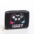 Кошелёк детский GAME, на молнии, «Выбражулька», 13×2×9×5 см, чёрный - Фото 3