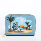 Кошелёк детский Выбражулька «Дино», на молнии, голубой - Фото 4