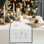 Дорожка новогодняя на стол Доляна «Волшебная сказка», сервировочная, 180×30 см, белая - Фото 1