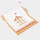 Дорожка новогодняя на стол Доляна «Парк аттракционов», сервировочная, 180×30 см, белая - Фото 3