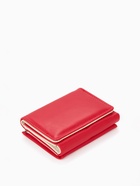 Кошелёк женский на кнопке, 10.5×3×8.5 см, однотонный, красный - Фото 6