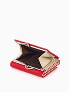 Кошелёк женский на кнопке, 10.5×3×8.5 см, однотонный, красный - Фото 5