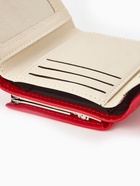 Кошелёк женский на кнопке, 10.5×3×8.5 см, однотонный, красный - Фото 4