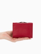Кошелёк женский на кнопке, 10.5×3×8.5 см, однотонный, бордовый - Фото 2