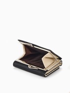 Кошелёк женский на кнопке, 10.5×3×8.5 см, однотонный, чёрный - Фото 5