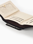 Кошелёк женский на кнопке, 10.5×3×8.5 см, однотонный, чёрный - Фото 4