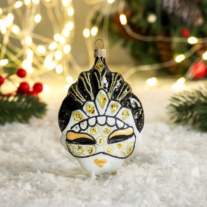 Ёлочная игрушка «Маска» h=14 см - Фото 1