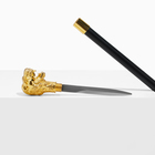 Сувенирная трость с клинком 36 см, набалдашник: лев - Фото 3