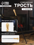 Сувенирная трость с клинком 36 см, набалдашник: корона - Фото 1