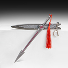 Макет оружия «Сувенирный меч в стиле Геншин», подвесной, брелок, 20 см, серебристый - Фото 2