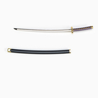 Макет оружия «Сувенирная катана Зеницу», 24 см, чёрная с сиреневым - Фото 4