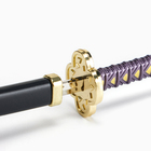 Макет оружия «Сувенирная катана Зеницу», 24 см, чёрная с сиреневым - Фото 6