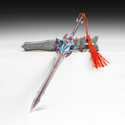 Макет оружия «Сувенирный меч Асура», подвесной, брелок, 21 см, серебристый с красным - Фото 2