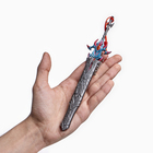 Макет оружия «Сувенирный меч Асура», подвесной, брелок, 21 см, серебристый с красным - Фото 7