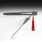 Макет оружия «Сувенирный меч Арта», подвесной, брелок, 27 см, серебристый с голубым - Фото 2