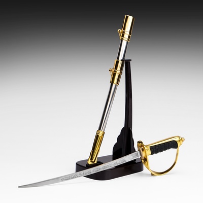 Макет оружия «Сувенирная сабля на подставке. Элит», подарочный набор, 25 см