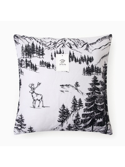 Наволочка декоративная "Этель" Winter landscape 50*50 см, поплин, 100% хлопок