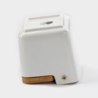 Банка для сыпучих продуктов BellaTenero, 280 мл, 9×9.5 см, с ложкой, бамбуковая крышка, фарфор, белая - Фото 6