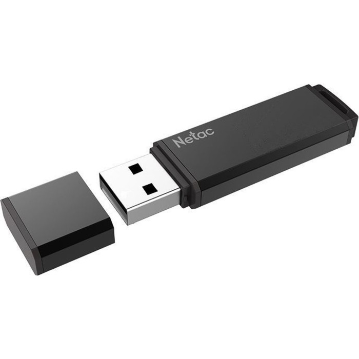 Флешка Netac 64GB U351 NT03U351N-064G-30BK USB3.0 серый - фото 51661923