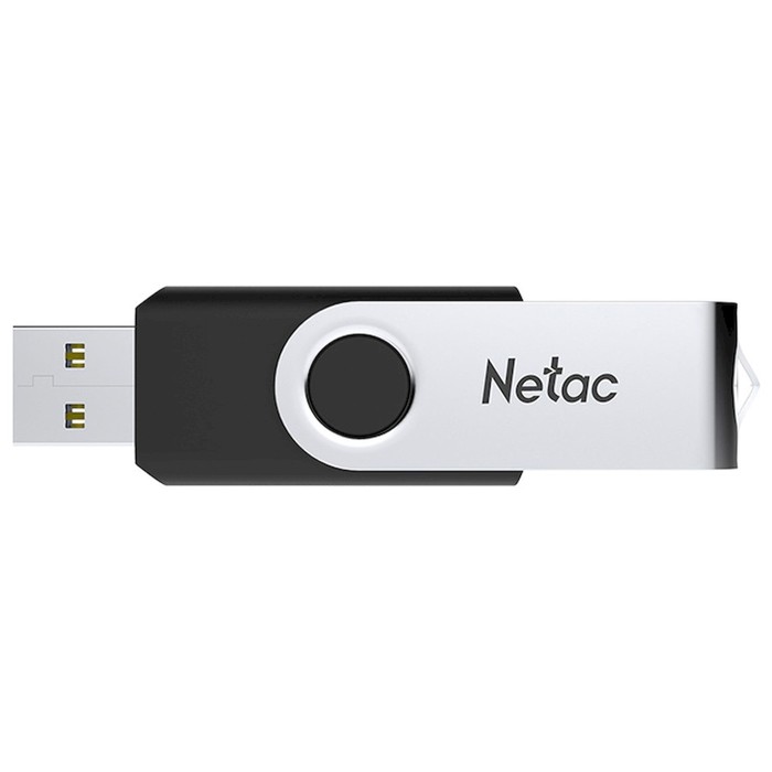 Флешка Netac 64GB U505 NT03U505N-064G-20BK USB2.0 черный/серебристый - фото 51661927