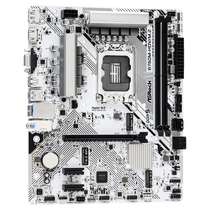 Материнская плата Asrock B760M-HDV/M.2 Soc-1700 Intel B760 2xDDR5 mATX AC`97 8ch(7.1) 2.5Gg   107745 - фото 51661935