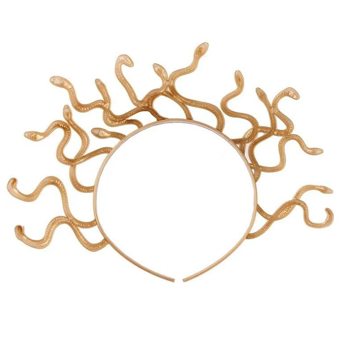 Карнавальный ободок «Горгона», золотой, 28×28 см - Фото 1