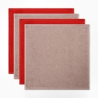 Набор махровых полотенец Этель «Санта» 30×30 см-4 шт., хл 340 г/м² - Фото 2