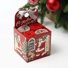 Набор махровых полотенец Этель «Санта» 30×30 см-4 шт., хл 340 г/м² - Фото 1