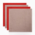 Набор махровых полотенец Этель «Санта» 30×30 см-4 шт., хл 340 г/м² - Фото 5