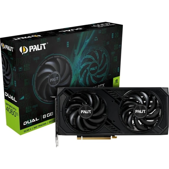 Видеокарта Palit PCI-E 4.0 RTX4060Ti DUAL NVIDIA GeForce RTX 4060TI 8Gb 128bit GDDR6 2310/1   107806 - фото 51661950