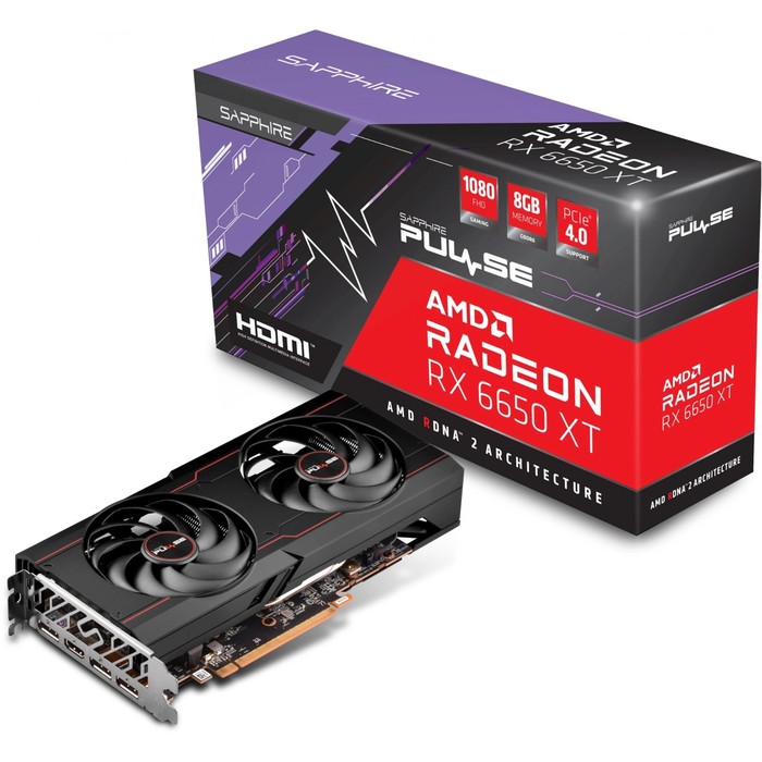 Видеокарта Sapphire PCI-E 4.0 11319-07-20G PULSE RX 6650 XT GAMING OC AMD Radeon RX 6650XT   1078062 - фото 51661965