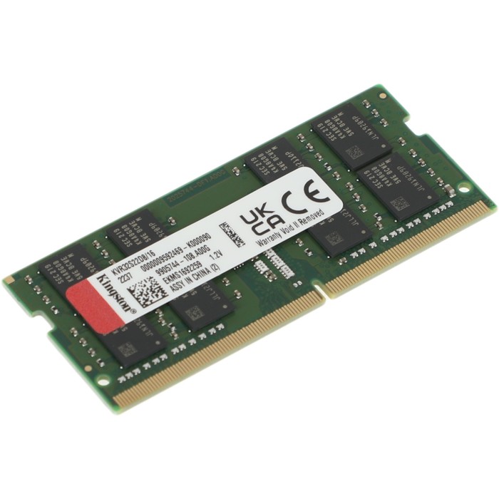 Память DDR4 16GB 3200MHz Kingston KVR32S22D8/16 VALUERAM RTL PC4-25600 CL22 SO-DIMM 260-pin   107806 - фото 51662062