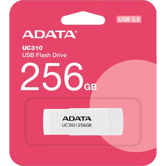 Флешка A-Data 256GB UC310 UC310-256G-RWH USB3.2 белый - фото 51684989