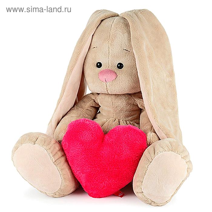 Мягкая игрушка «Зайка Ми» с сердцем, большой - Фото 1