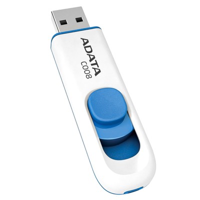 Флешка A-Data 64GB Classic C008 AC008-64G-RWE USB2.0 синий/белый