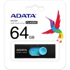 Флешка A-Data 64GB UV220 AUV220-64G-RBKBL USB2.0 черный/синий - Фото 3