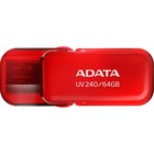 Флешка A-Data 64GB UV240 AUV240-64G-RRD USB2.0 красный - Фото 1