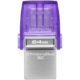 Флешка Kingston 64GB DataTraveler microDuo 3C DTDUO3CG3/64GB USB3.0 фиолетовый