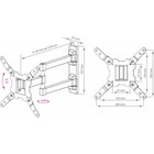 Кронштейн для телевизора Kromax GALACTIC-12 черный 15"-42" макс.25кг настенный поворот и на   107809 - Фото 2