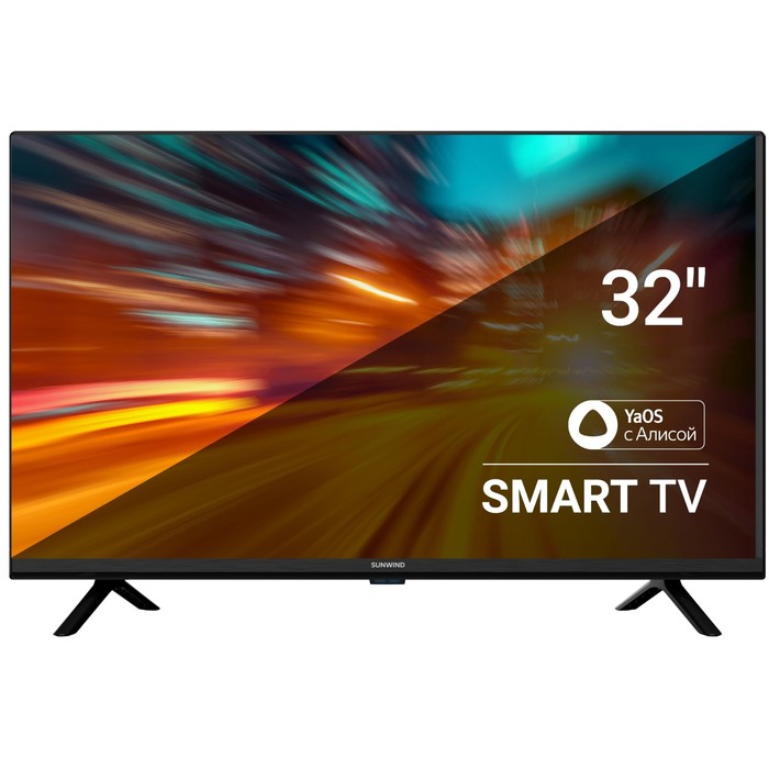 Телевизор LED SunWind 32" SUN-LED32XS300 Яндекс.ТВ черный HD 60Hz DVB-T DVB-T2 DVB-C DVB-S   1078096 - Фото 1