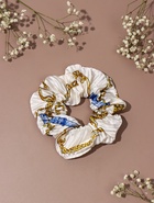 Резинка для волос QF «Орбита», жатка звенья, 12 см, белая  (артикул 10679863)  большой выбор товаров оптом и в розницу по низким ценам с доставкой