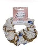 Резинка для волос QF «Орбита», жатка звенья, 12 см, белая - Фото 5