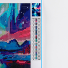 Алмазная мозаика на новый год с полным заполнением со светящимися стразами на холсте «Северное сияние», 20×30 см, набор для творчества - Фото 3