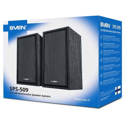 Колонки Sven SPS-509, формат акустики 2.0, 6 Вт, чёрный