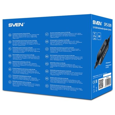 Колонки Sven SPS-509, формат акустики 2.0, 6 Вт, чёрный