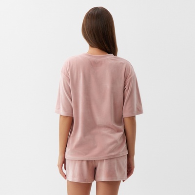 Пижама женская (футболка, шорты) KAFTAN Plushy, размер 44-46, розовый