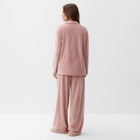 Пижама женская (рубашка, брюки) KAFTAN Plushy, размер 40-42, розовая 10530351 - фото 12870285