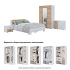 Спальный гарнитур «Бостон», кровать 1600 мм, комод, 2 тумбы, шкаф 1200 мм, белый/дуб золотой - Фото 2